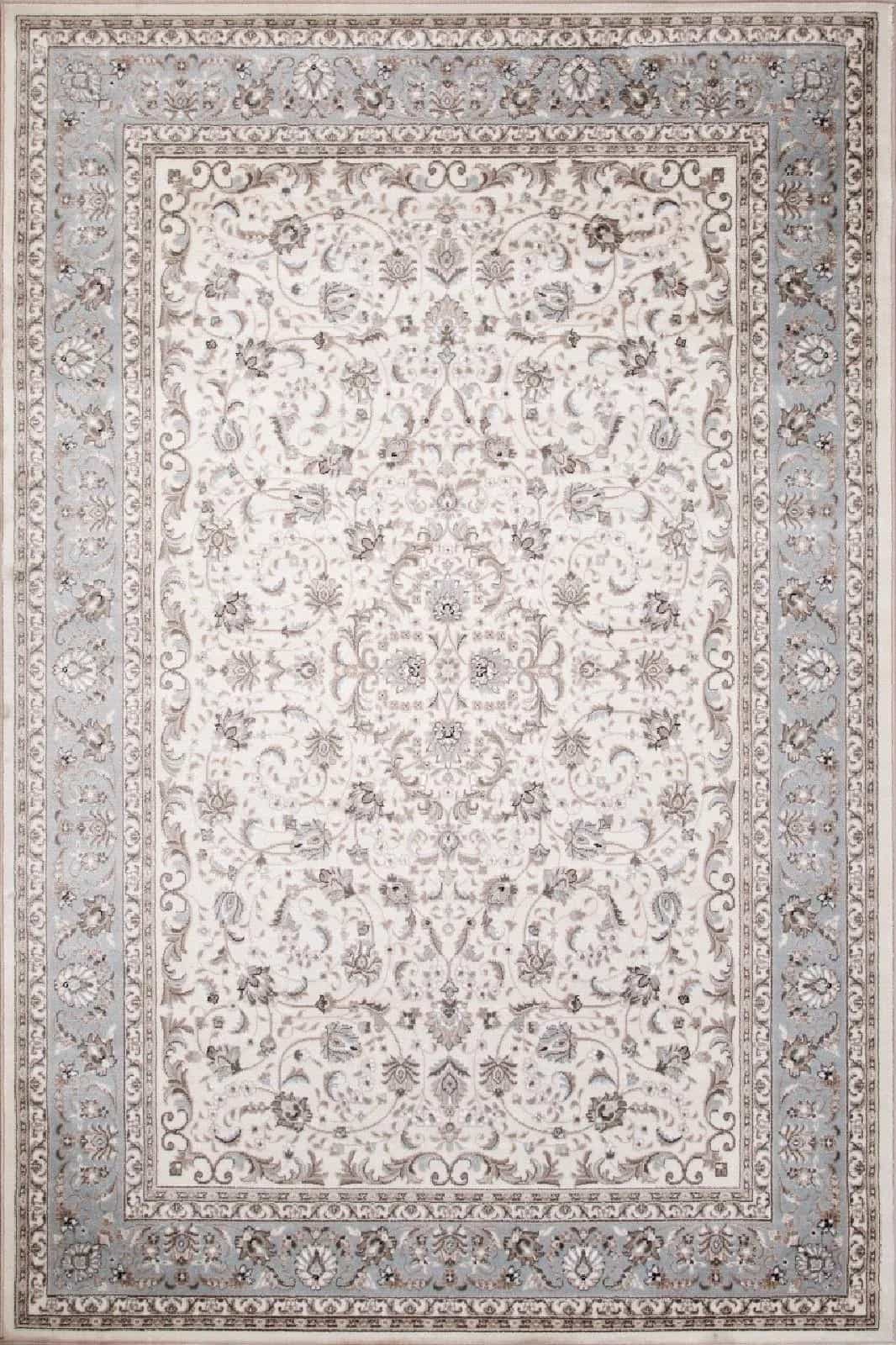 Ковер MERINOS VALENCIA DELUXE F014 CREAM-L.BLUE 2.5x3.5м