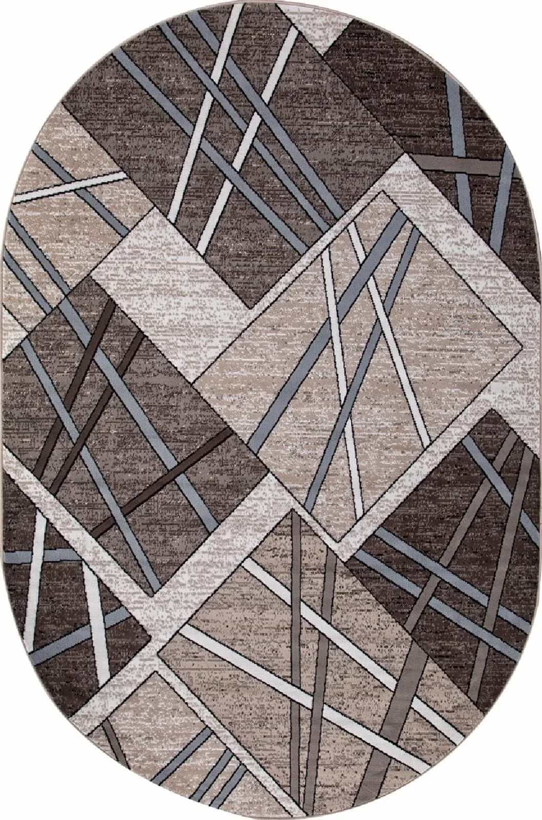 Ковер Merinos SIERRA D487 Овальная beigebrown2 Овал 1x2м