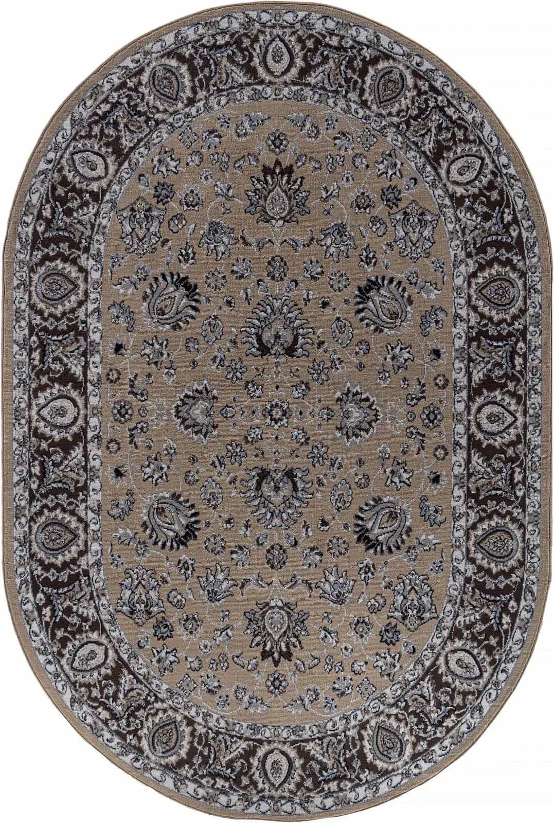 Ковер AIDIN CARPET PRAGA 06030A Овальная BEIGE Овал 1x2м