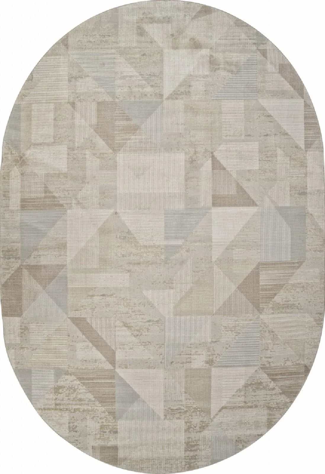 Ковер VALENTIS AFINA F416AD Овальная BEIGE / L.BROWN Овал 2.4x3.4м