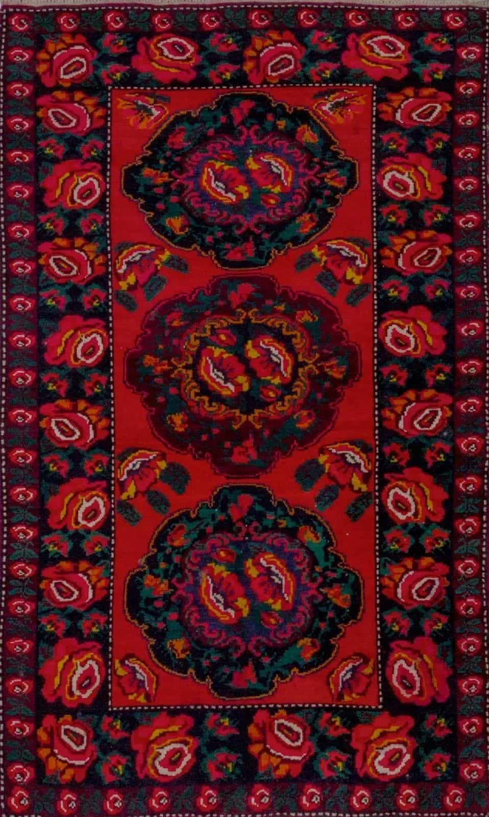 Дагестанский ковер ручной работы Роза 1.19x2.19м