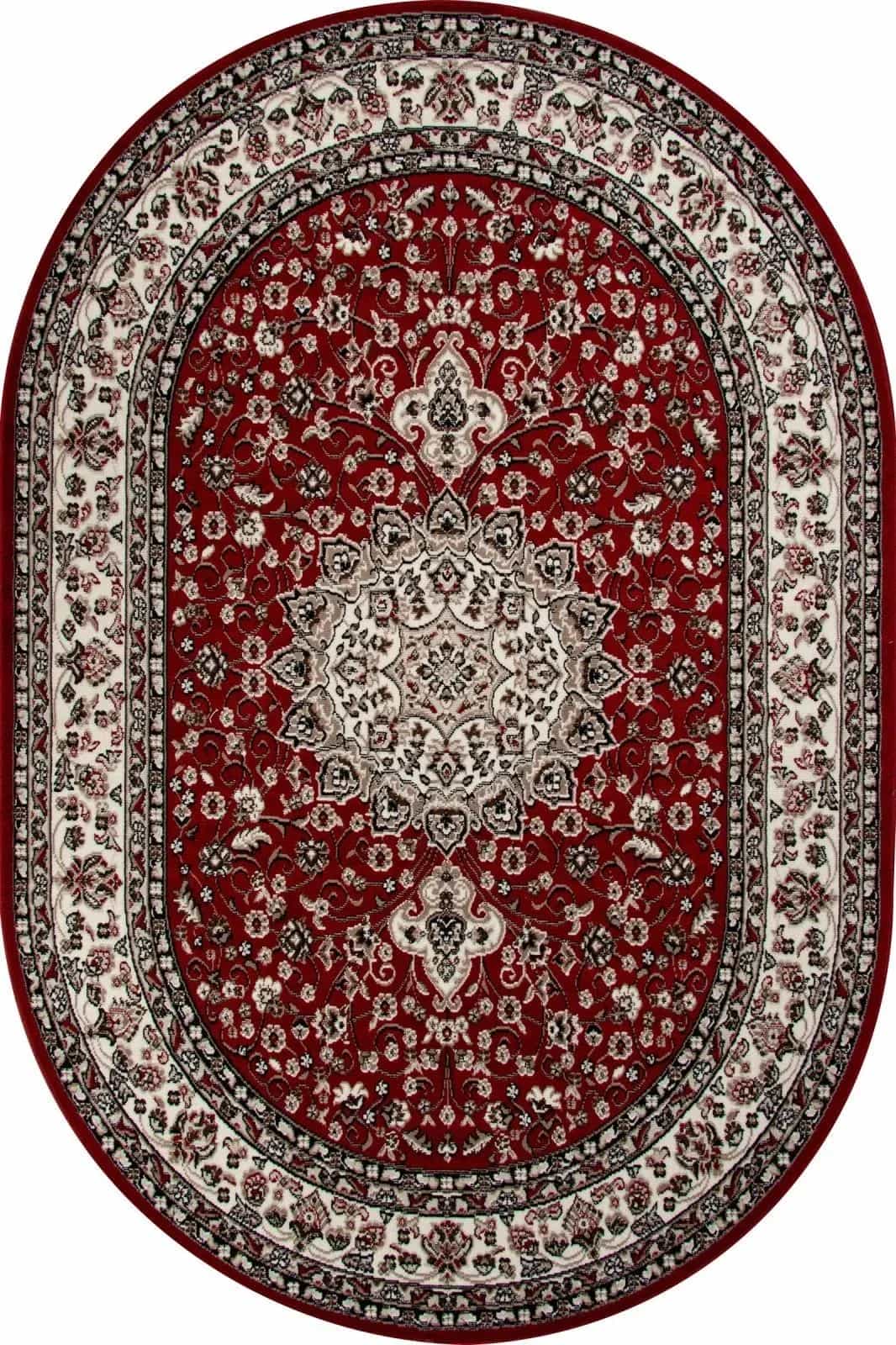Ковер Ковер Классический MERINOS GAVANA d411 RED Овал 2.5x4м
