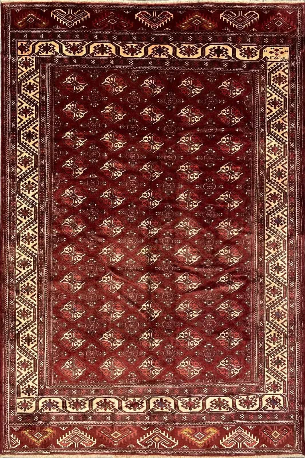 Шерстяной Иранский ковер ручной работы 2.44x3.36м