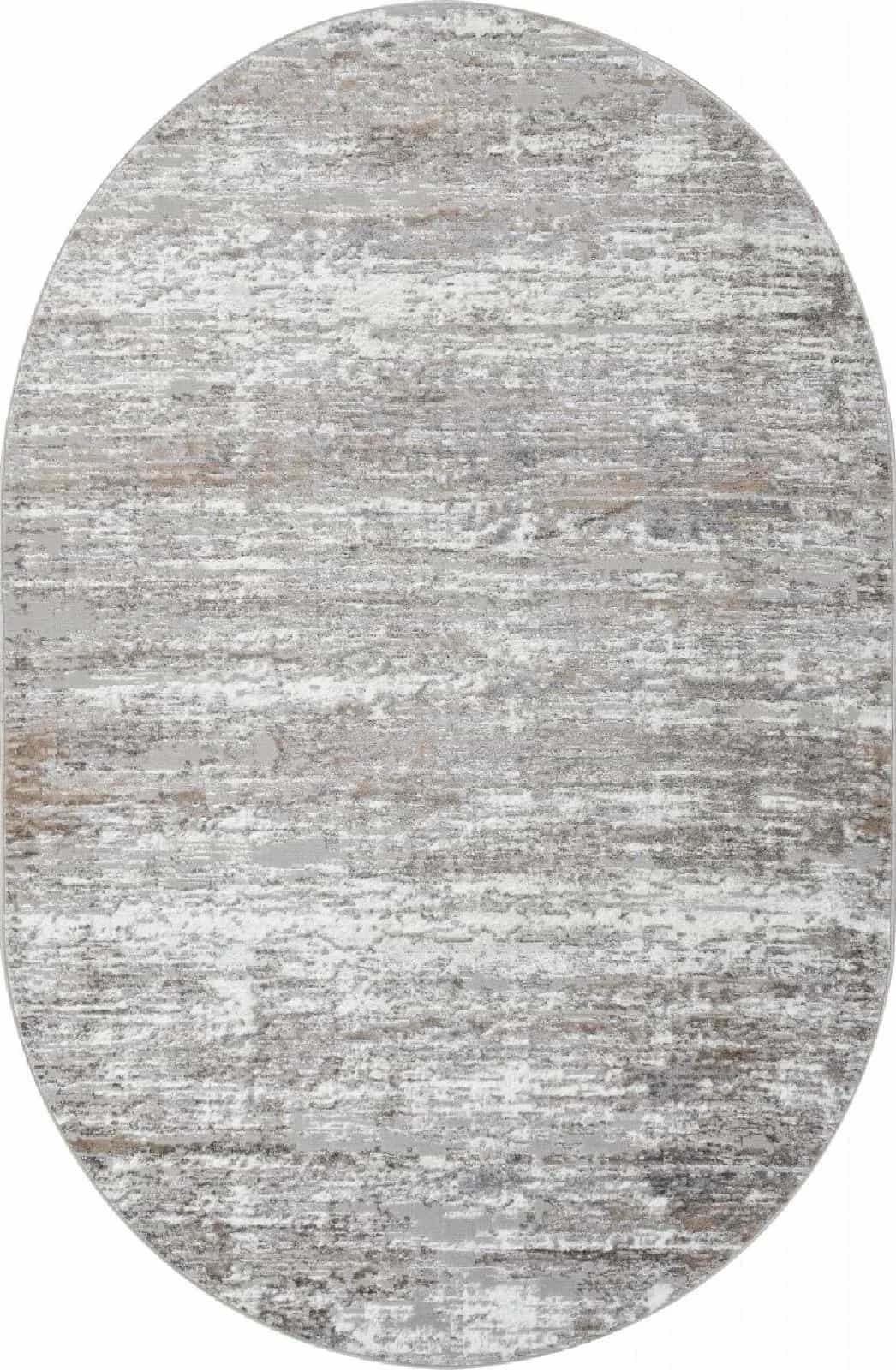 Ковер Ковер Современный ALPIN PARADIZE 00741A GREY / GREY Овал Овал 0.8x1.5м