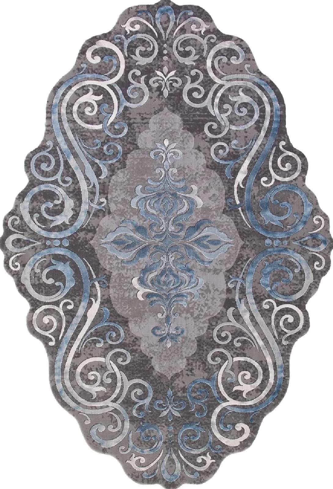 Ковер KARMEN HALI SAFIR 00858T Прямоугольная Blue 1.16x1.8м