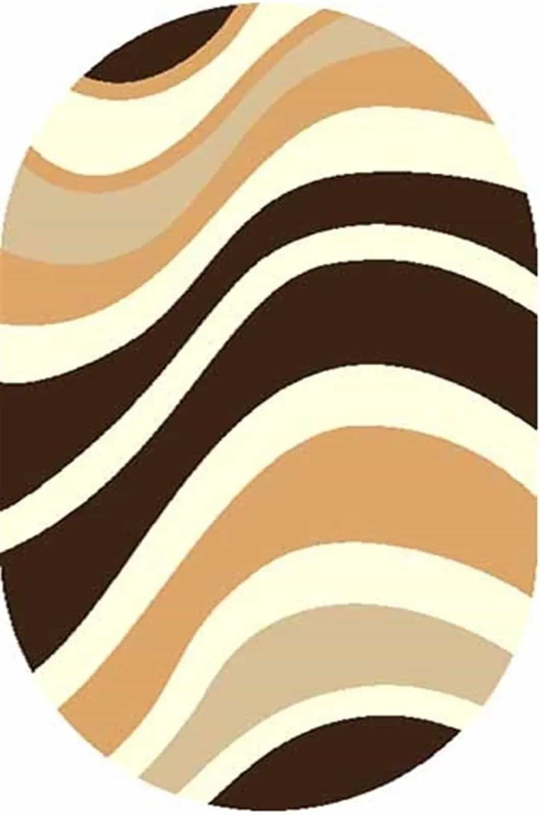 Ковер Merinos SHAGGY ULTRA s607 Овальная Beige-Brown Овал 2x4м