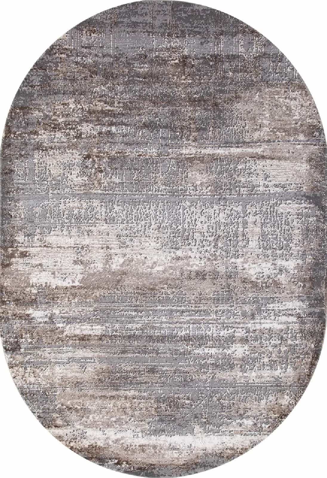 Ковер KARMEN HALI ARMINA 04050C Овальная Grey-Brown Овал 0.8x1.5м