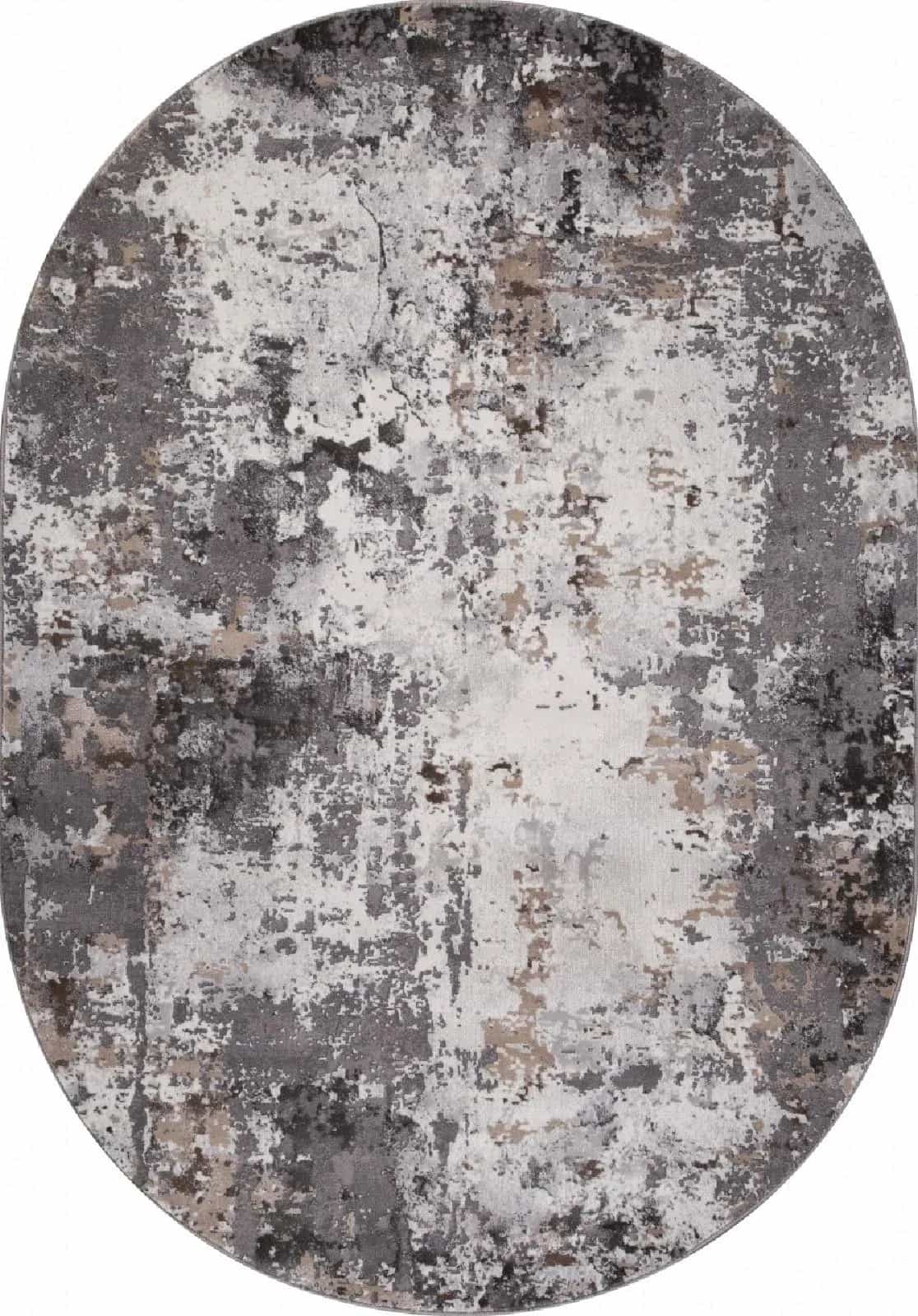 Ковер Merinos GRAFF 3319 Овальная Gray-Beige Овал 0.8x1.5м