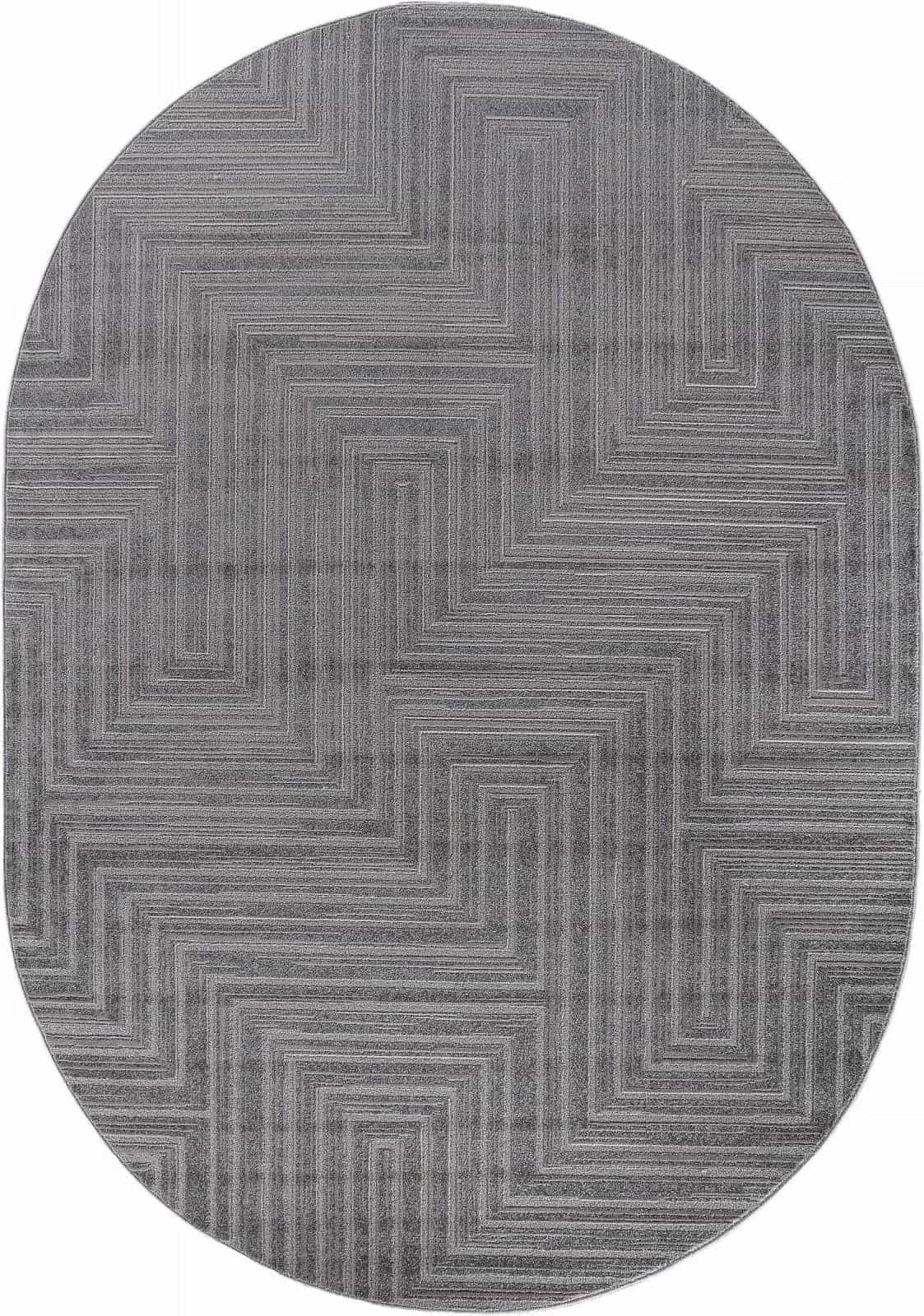 Ковер Merinos DIOS F412 Овальная Light gray Овал 1x2м