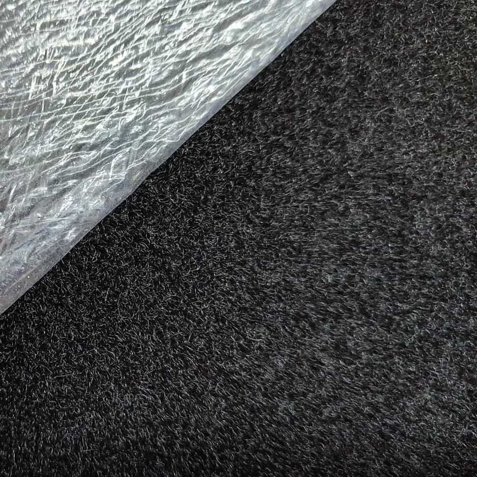 Ковролин Orotex NORK (велюр) на резиновой основе с защитной плёнкой 9520 Чёрный 3м