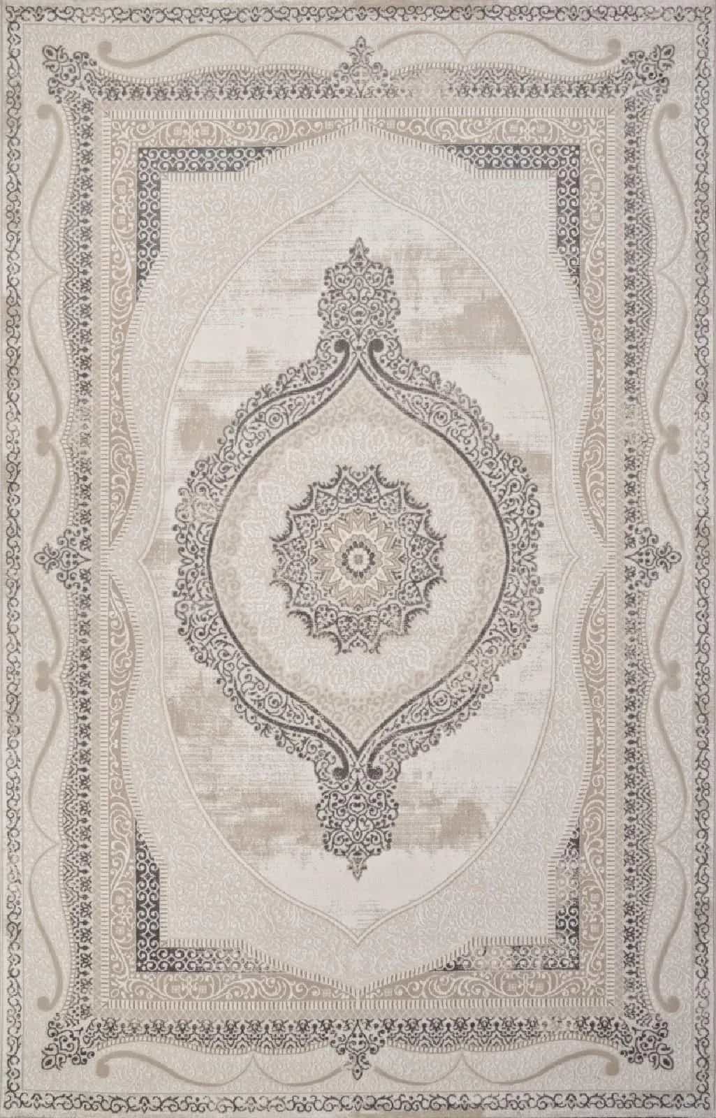 Ковер ROZA SIESTA M034A Прямоугольная BONE / GRAY 1.56x2.3м