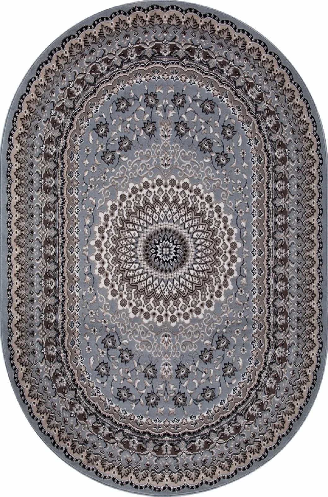 Ковер MERINOS SIERRA D504 BLUE-BROWN 2 Овал Овал 2.5x4м