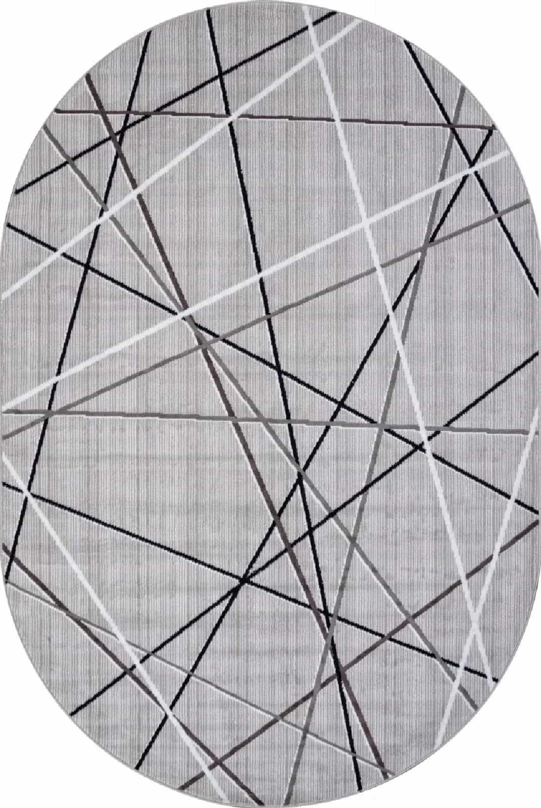 Ковер Merinos SILVER F395 Овальная GRAY Овал 3x4м