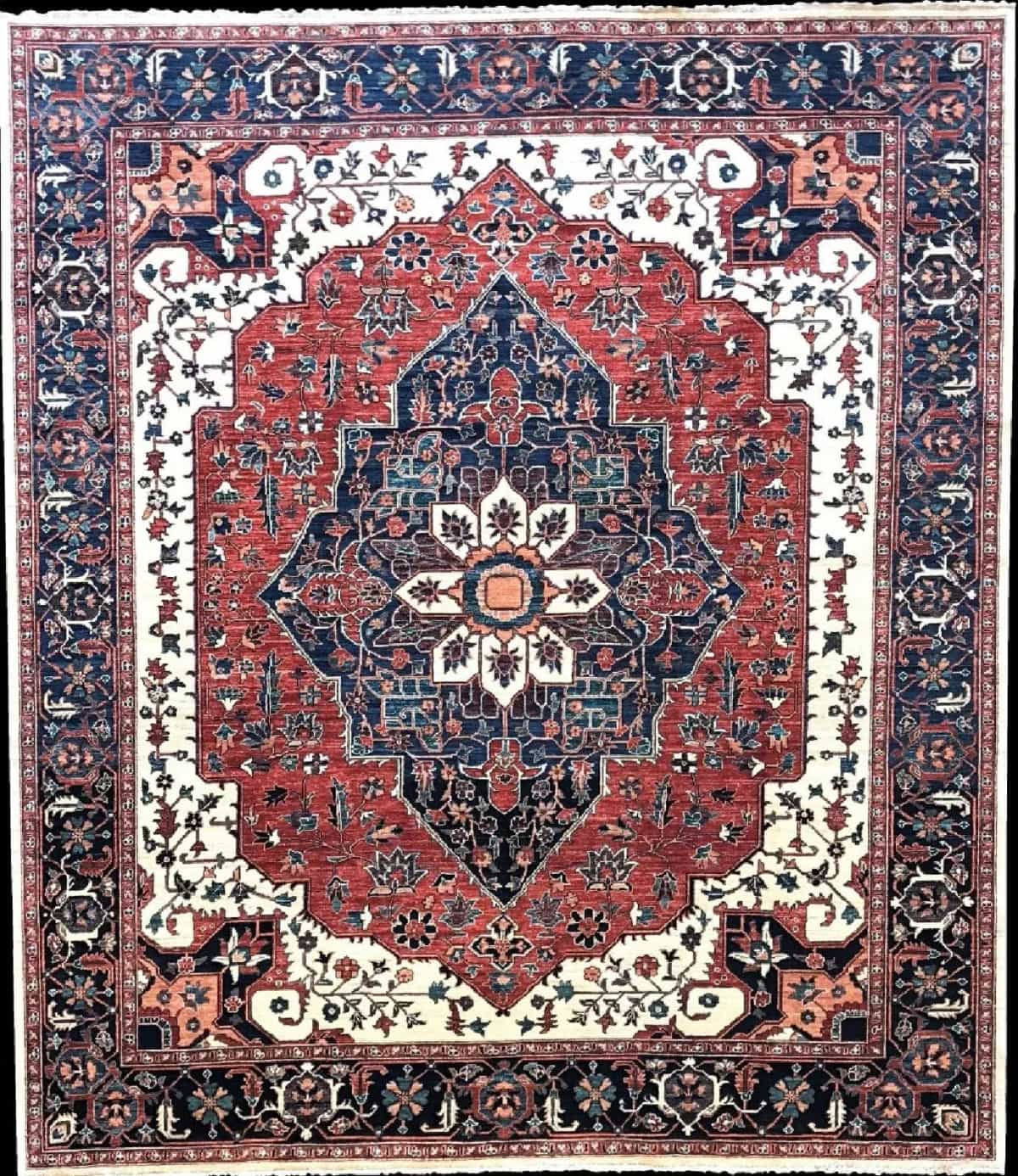 Шерстяной Афганский ковер ручной работы 2.98x3.52м