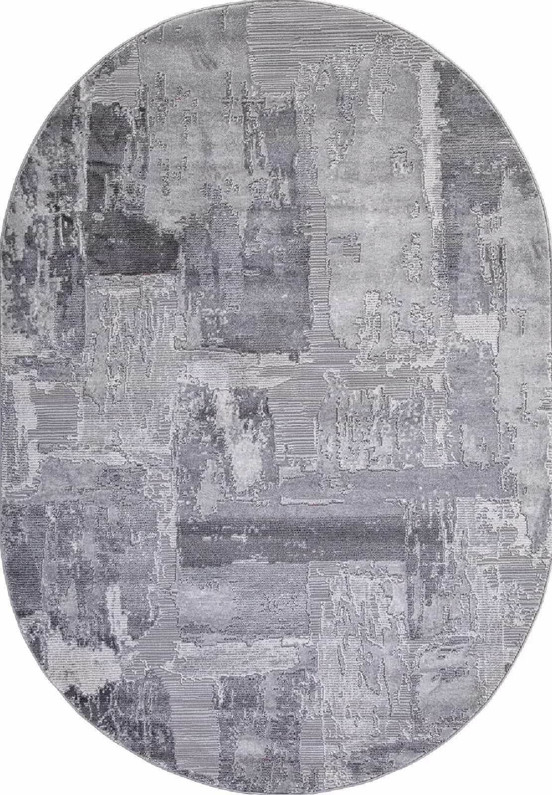 Ковер KARMEN HALI ARMINA 03758A Овальная Grey Круг 1.6x1.6м