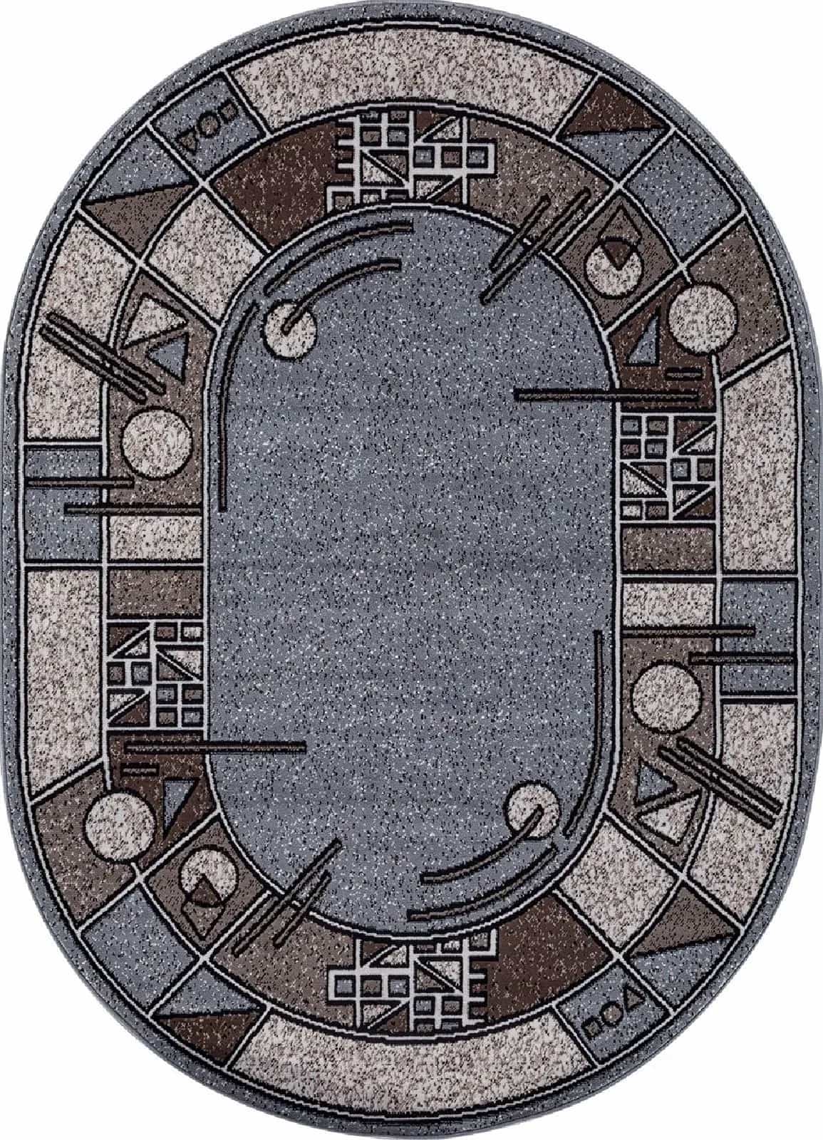 Ковер MERINOS SIERRA ALBINA 3 BLUE-BROWN 2 Овал Овал 2.5x4м