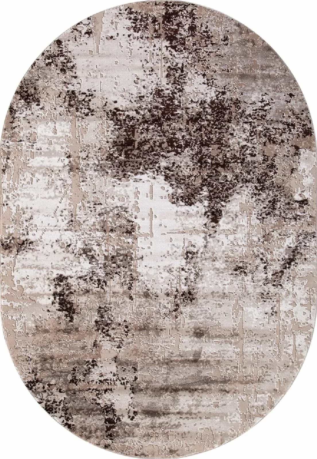Ковер KARMEN HALI ARMINA 04047B Овальная DARK BROWN Овал 0.8x1.5м