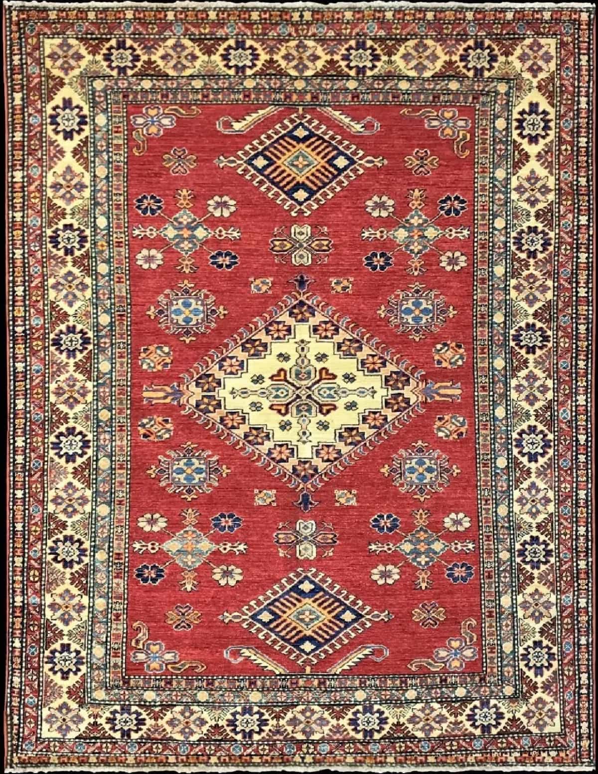 Афганский ковер ручной работы из шелка и шерсти 1.48x1.97м