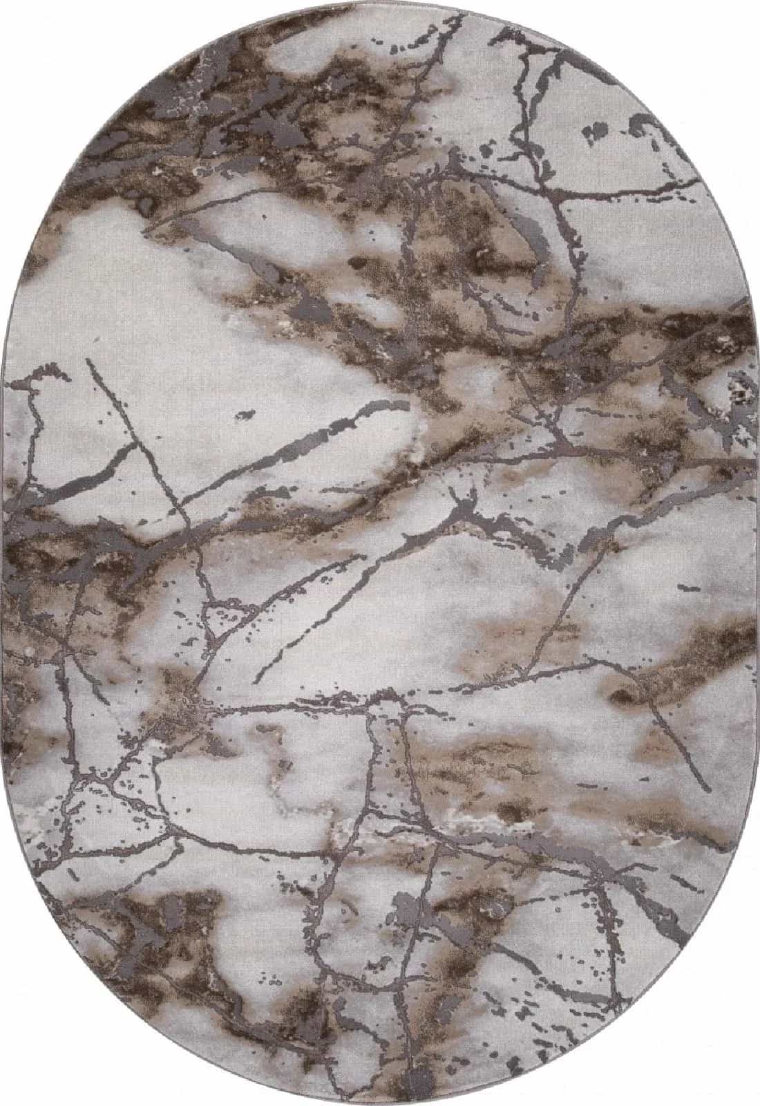Ковер Merinos GRAFF 3270 Овальная Gray-Beige Овал 0.8x1.5м