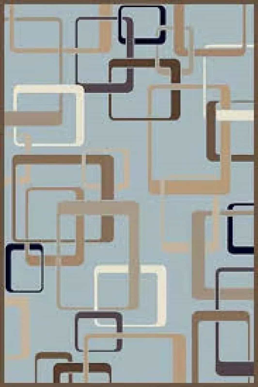 Ковер Merinos Valencia Deluxe d254 L.BLUE-BROWN 1x2м