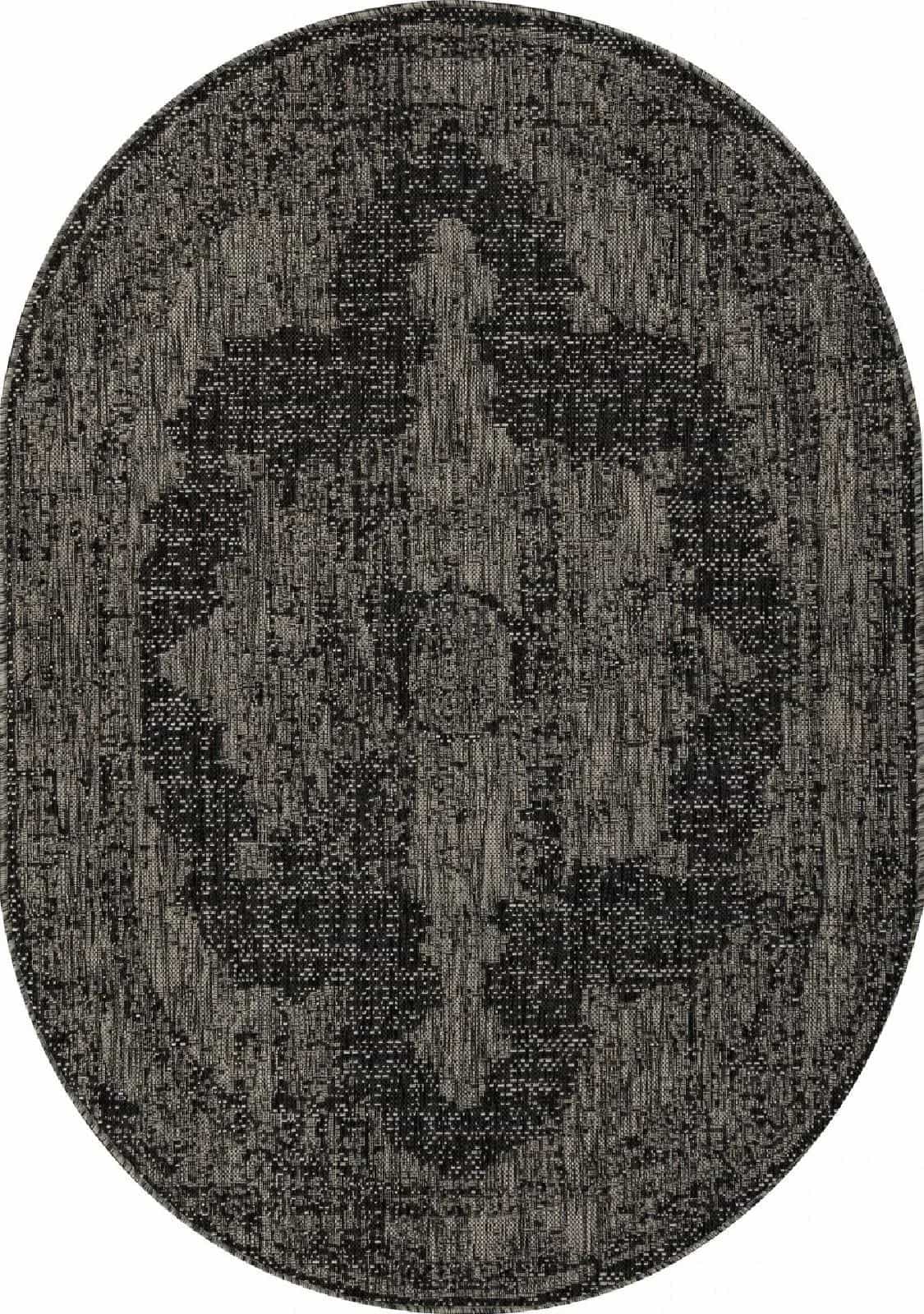 Ковер Merinos KAIR s129 Овальная blackgray Овал 2x2.9м