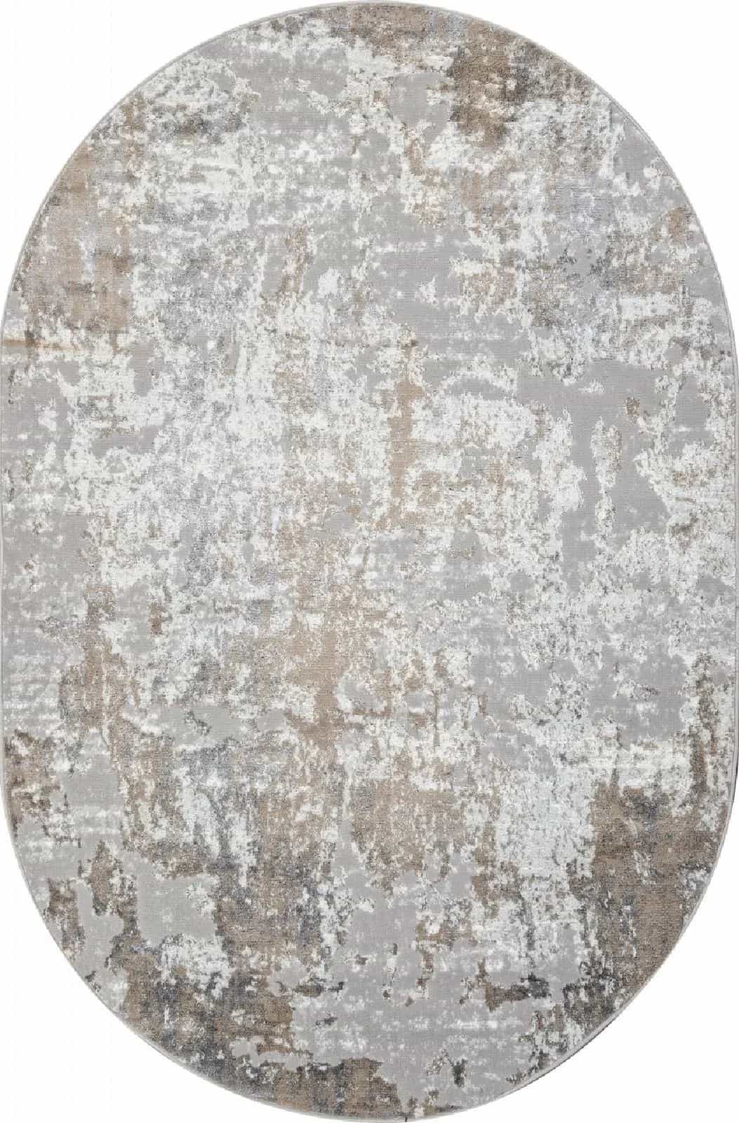 Ковер Ковер Современный ALPIN PARADIZE 00746B BEIGE / GREY Овал Овал 0.8x1.5м