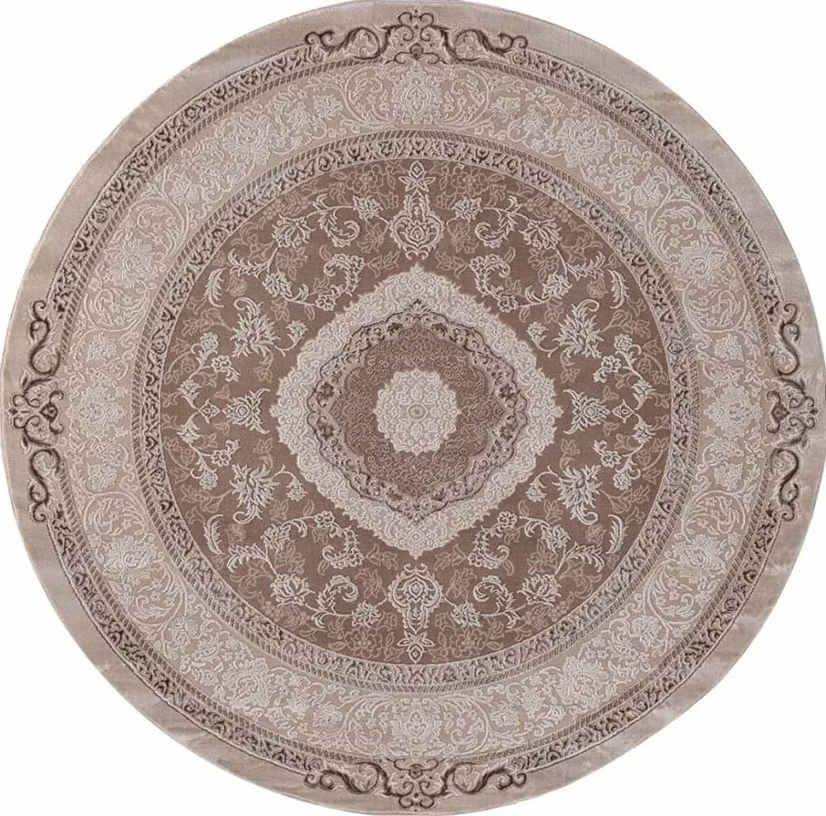 Ковер KARMEN HALI ARMINA 03874B Овальная BROWN Круг 1.6x1.6м