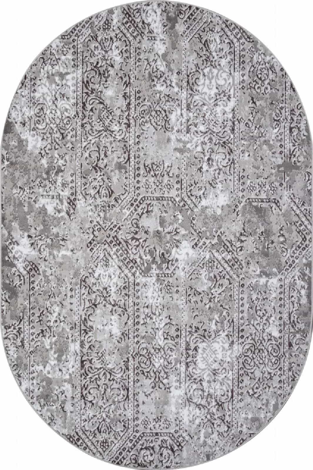 Ковер Merinos SILVER F390 Овальная GRAY Овал 3x4м
