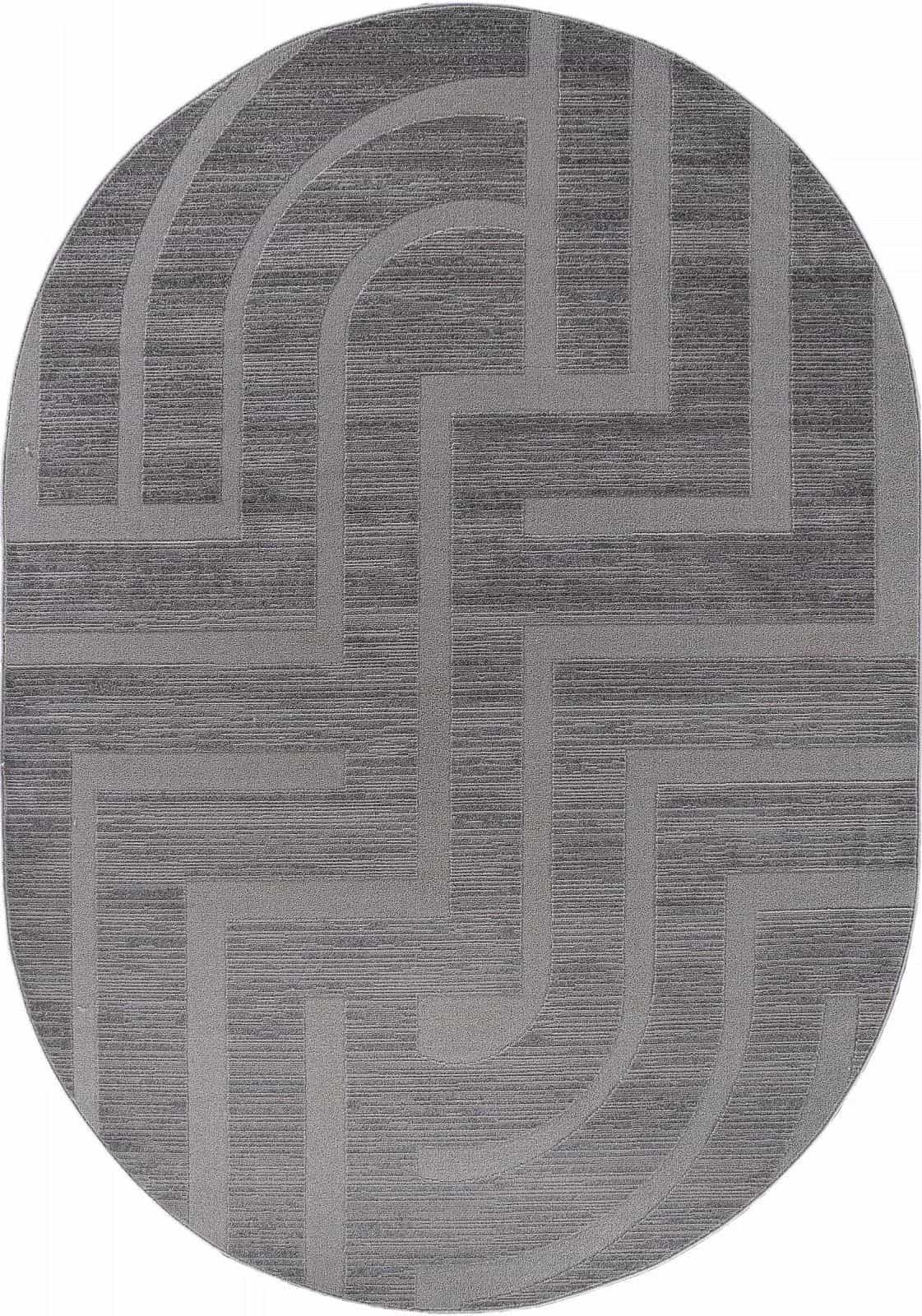 Ковер Merinos DIOS F439 Овальная Light gray Овал 2x4м