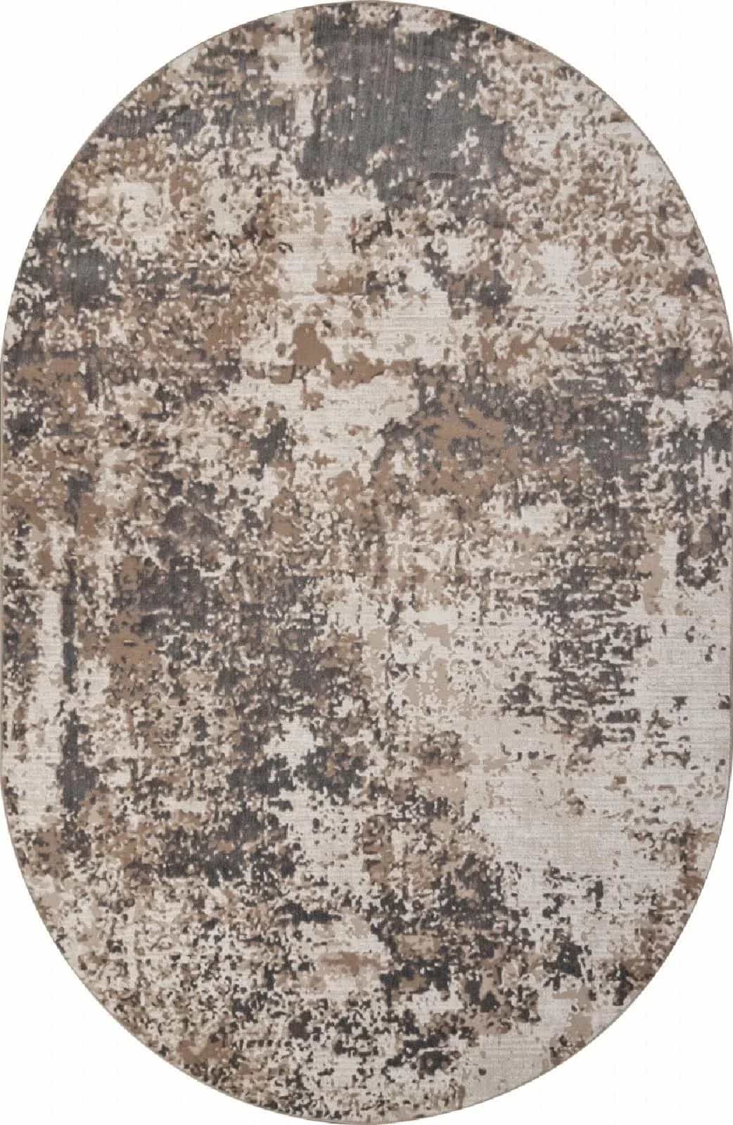 Ковер ROZA SIESTA M028A Овальная creamgray Овал 0.78x1.5м