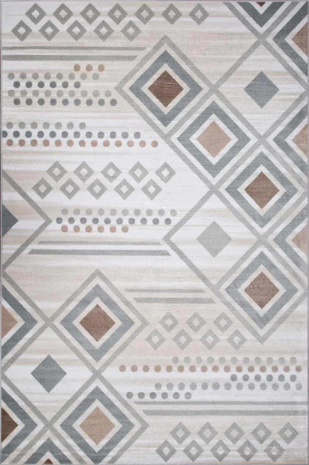 Ковер Merinos VALENCIA DELUXE D962 Прямоугольная Cream-Blue 1.5x3м