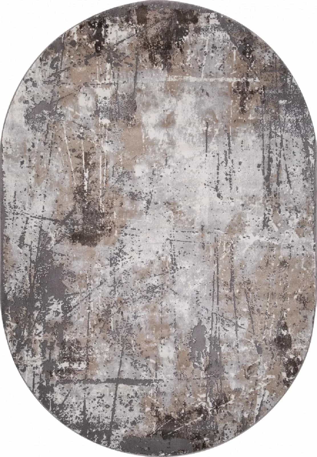 Ковер Merinos GRAFF 3433 Овальная Gray-Beige Овал 2.4x3.4м