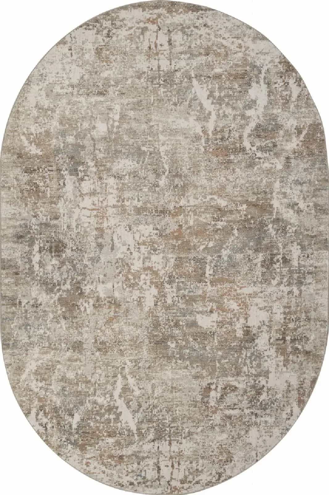 Ковер VALENTIS AFINA F445AF Овальная BROWN / CREAM Овал 0.8x1.5м