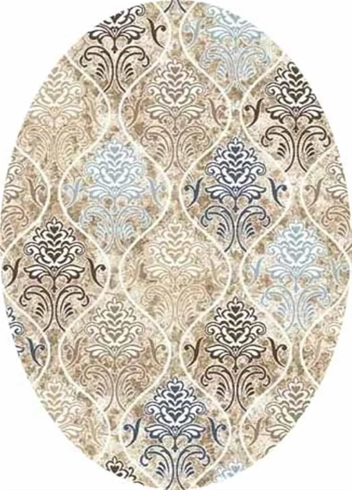 Ковер Merinos Valencia Deluxe d310 cream-brown овал Овал 2.5x3.5м