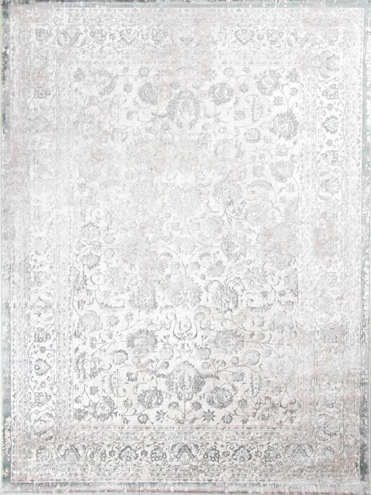 Ковер SAHAN LILY 8504A Прямоугольная S.WHITE / P.GREEN 1x2м