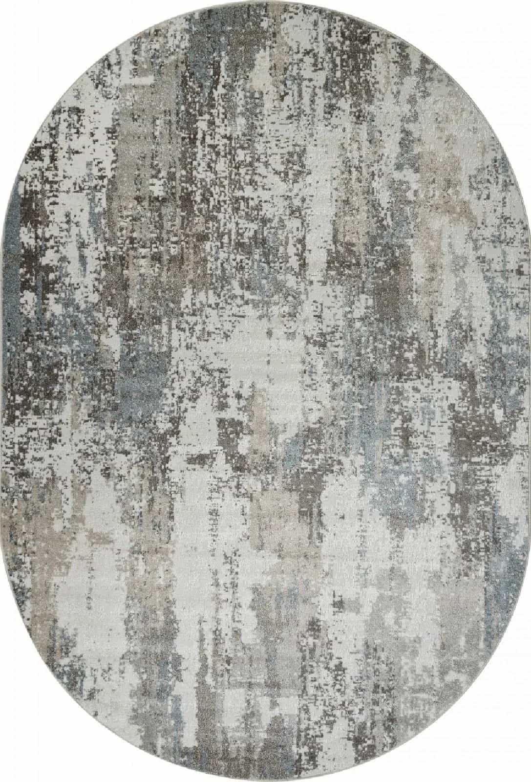 Ковер Ковер Современный MERINOS NATUREL F229 BEIGE-BLUE Овал Овал 2.5x4м