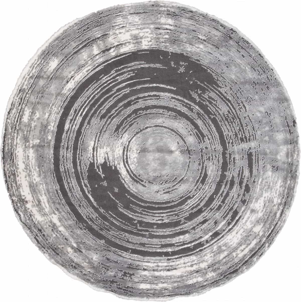 Ковер KARMEN HALI SAFIR 00843G Овальная Grey Круг 1.17x1.17м