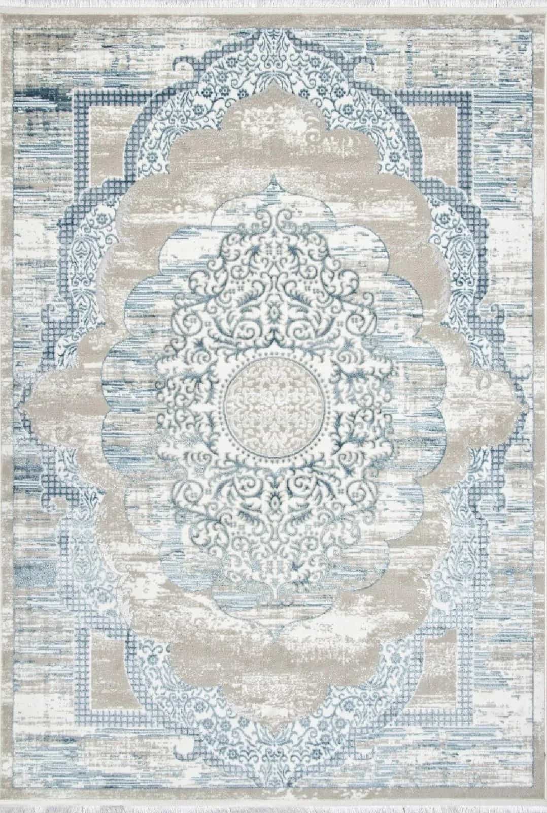 Ковер ARDA ALFANI Q018A Прямоугольная BLUE FDY / CREAM SHRINK 2x2.9м