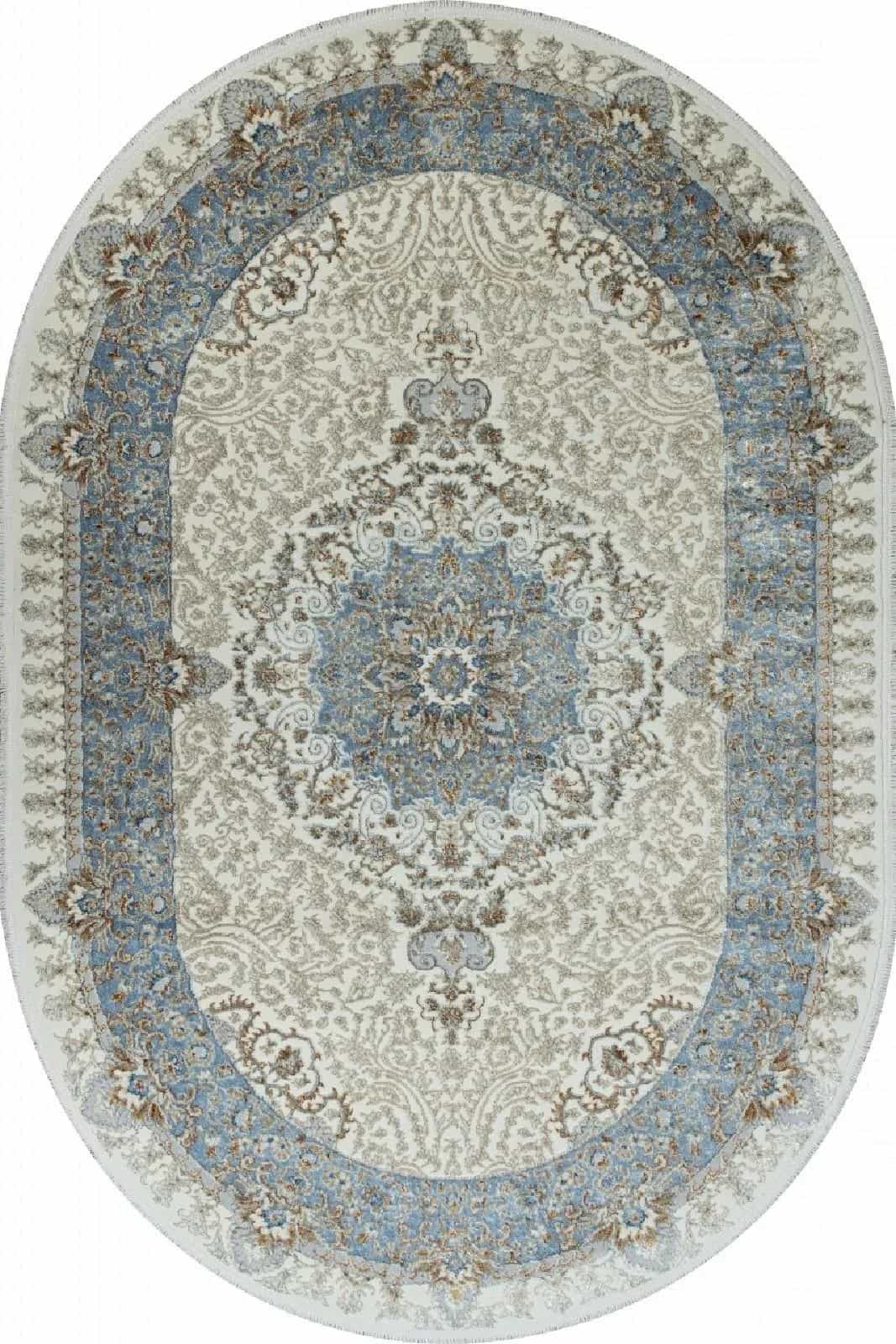 Ковер ALPIN SAHARA 06066A L.BLUE FDY / CREAM HB Овал Овал 2x2.9м