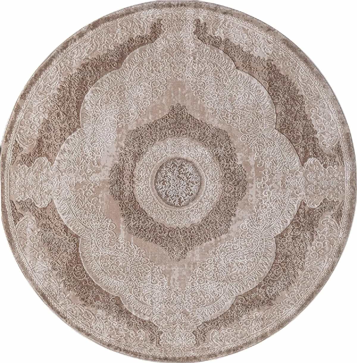 Ковер KARMEN HALI ARMINA 03880B BROWN / BROWN Круг Круг 3x3м