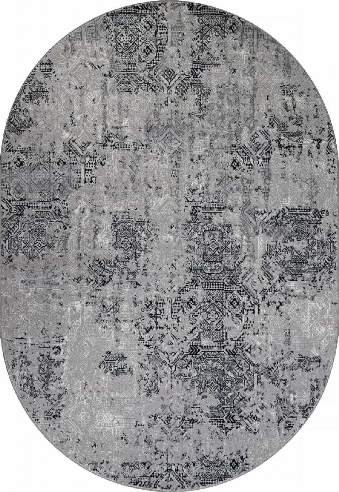Ковер Merinos PALERMO F281 Овальная darkgray Овал 2x4м