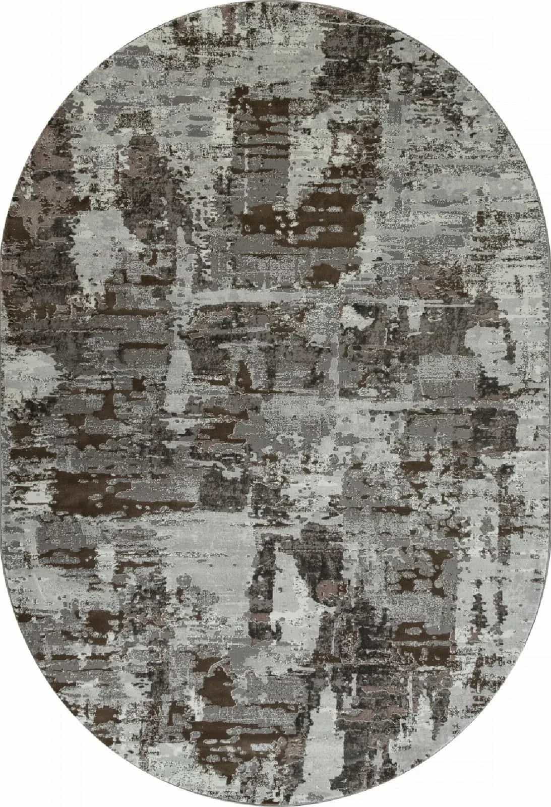 Ковер Merinos GRAFF F238 Овальная Gray-Beige Овал 2.4x3.4м