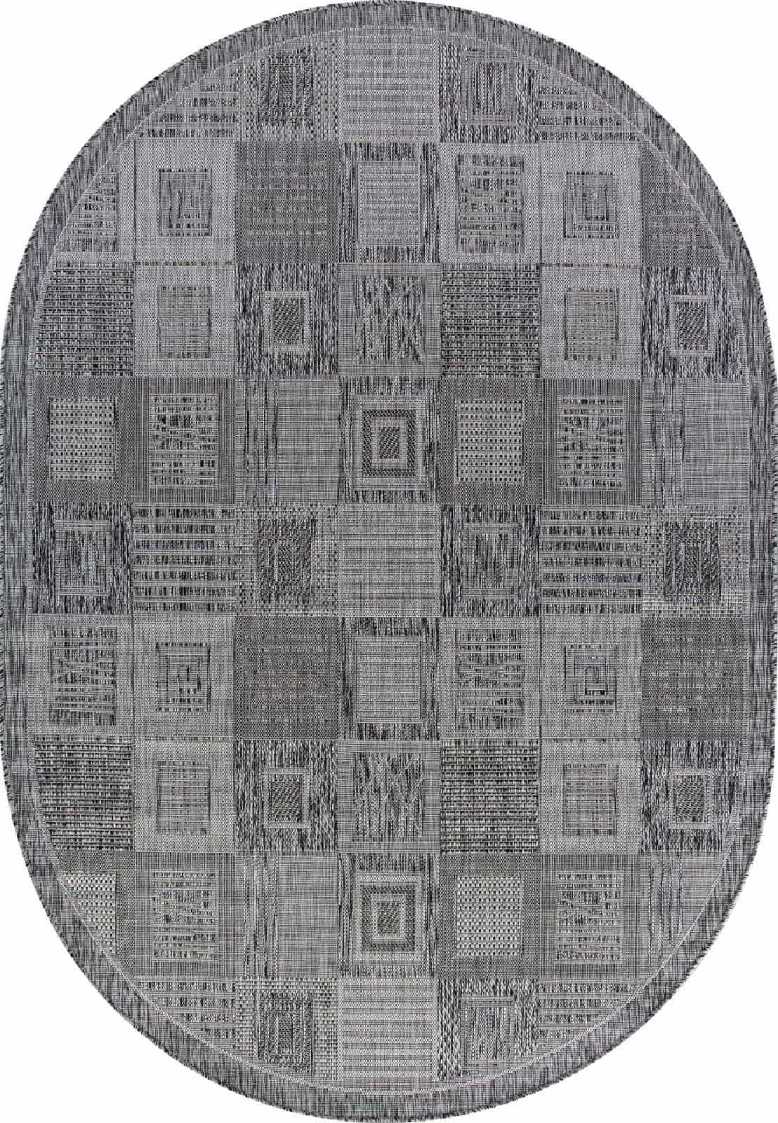 Ковер Merinos KAIR S138 Овальная darkgray Овал 1.6x2.3м