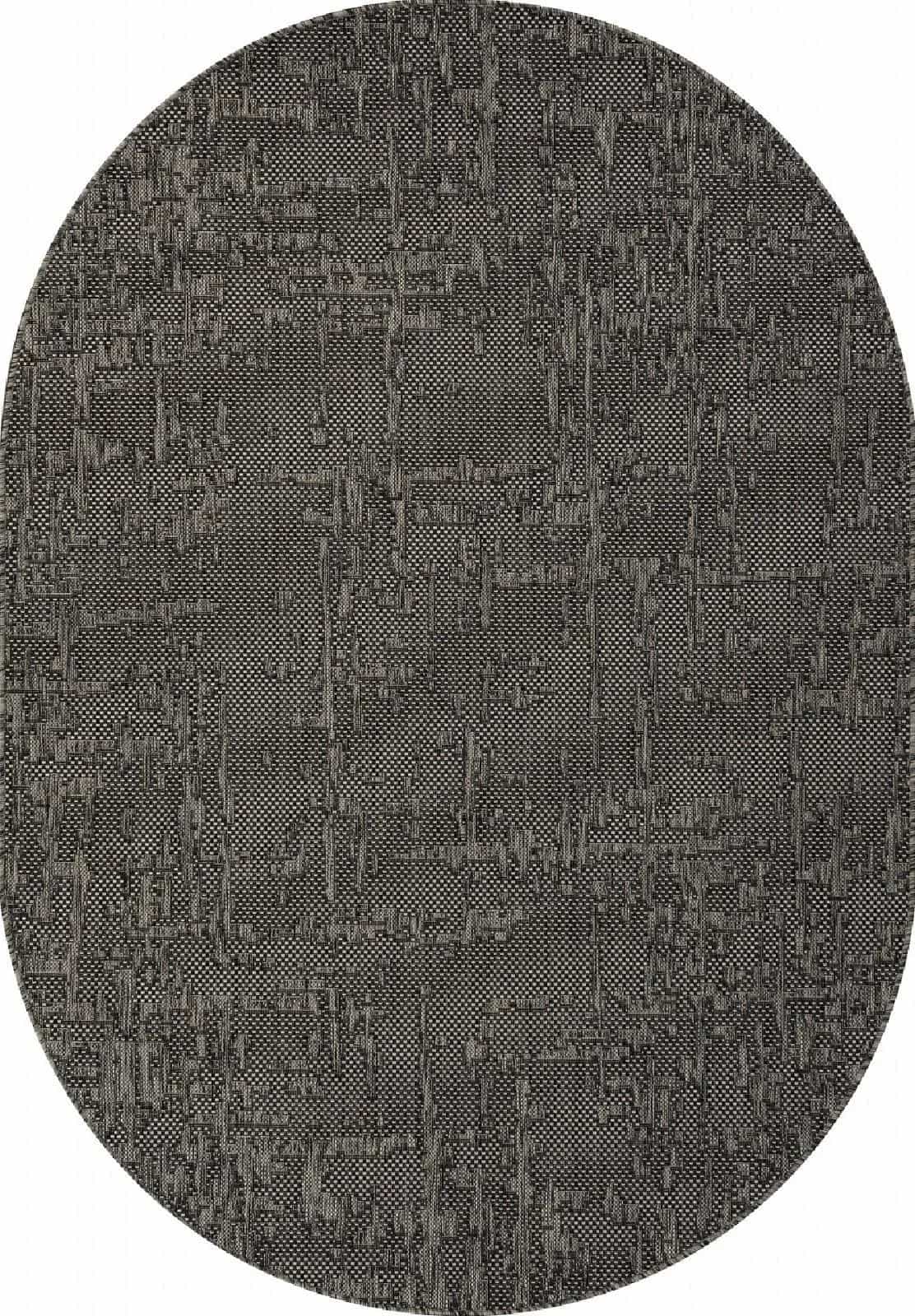 Ковер Merinos KAIR S136 Овальная blackgray Овал 1.4x2м