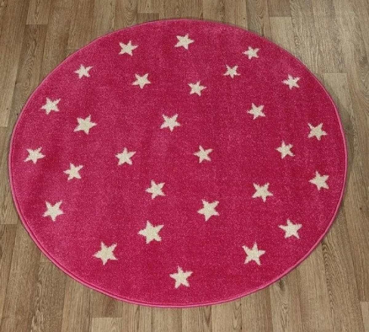 Ковер Agnella Funky Top Starf pink Круг Круг 1.33x1.33м