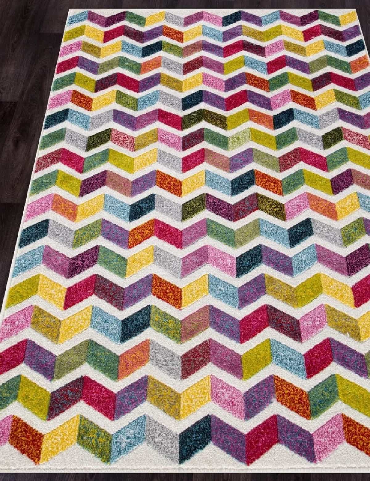 Ковер Merinos RIO C056 Прямоугольная MULTICOLOR-GRAY 0.8x1.5м
