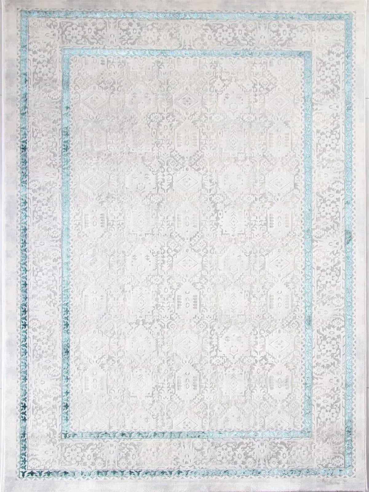 Ковер SAHAN AMELI 9255A Прямоугольная S.L.GREY / P.TURQUOISE 0.98x2м