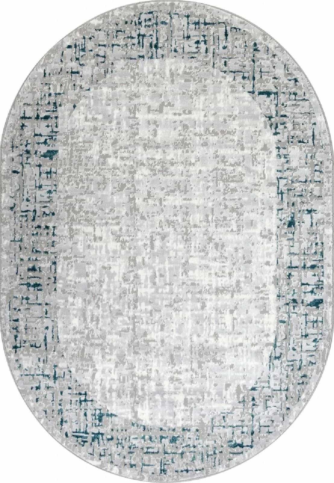 Ковер Merinos PALERMO F292 Овальная GRAY Овал 0.8x1.5м