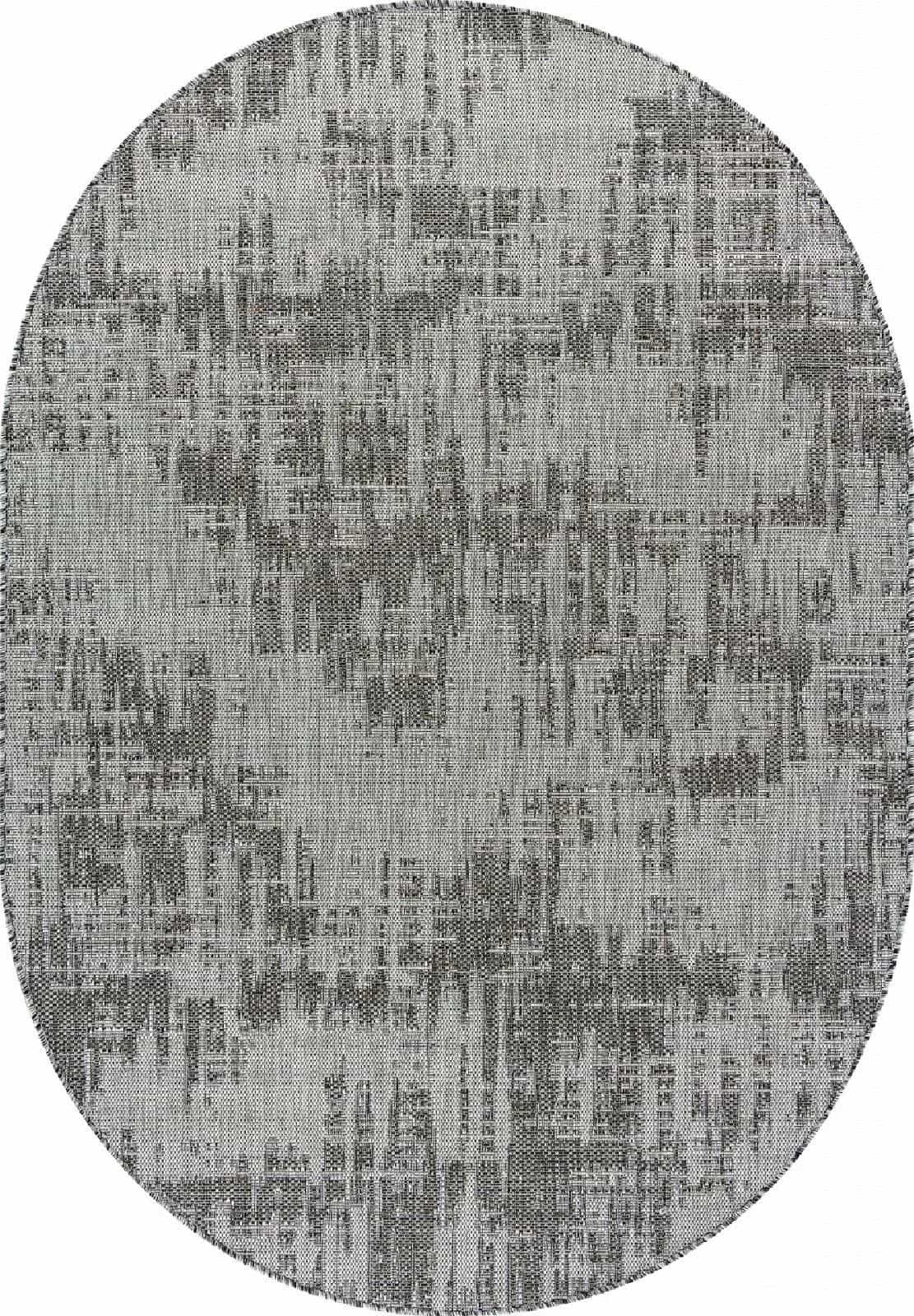 Ковер Ковер MERINOS KAIR S144 DARK GRAY Овал 1.2x1.7м